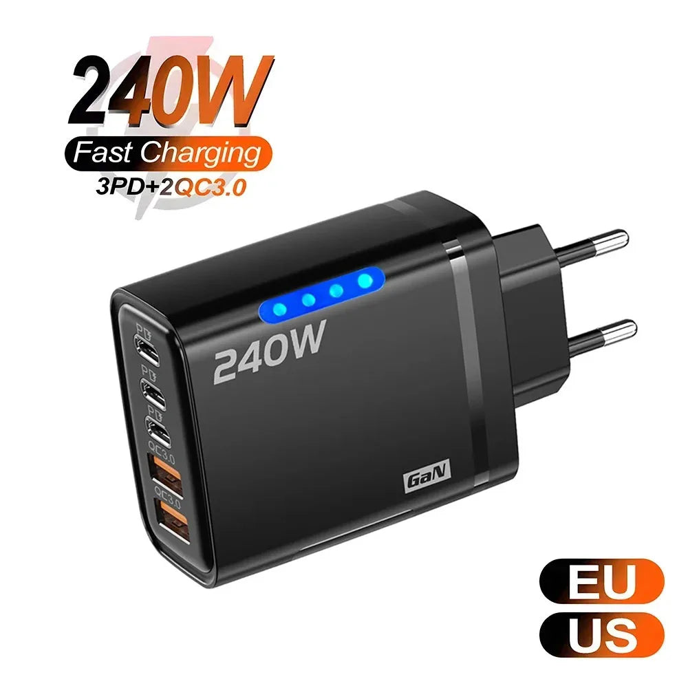 Veltrix PowerHub 240W Charger — Multi-Device Fast Charging Station