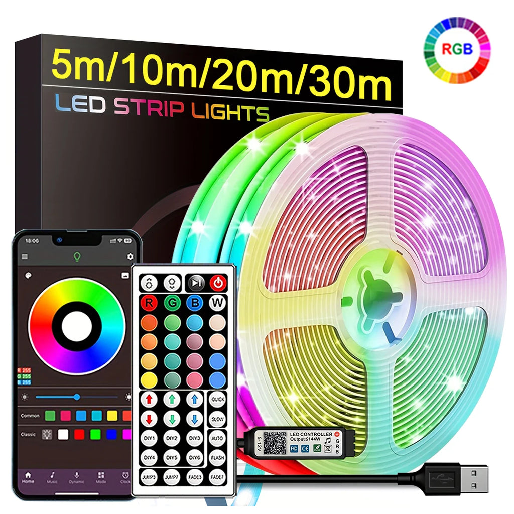 Veltrix RGB Glow Strip Lights — Smart App-Controlled Room Lighting