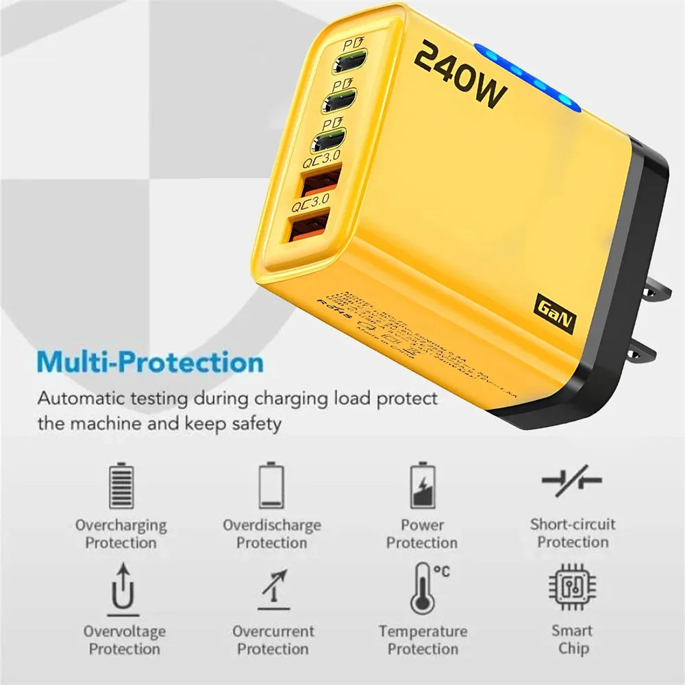 Veltrix PowerHub 240W Charger — Multi-Device Fast Charging Station