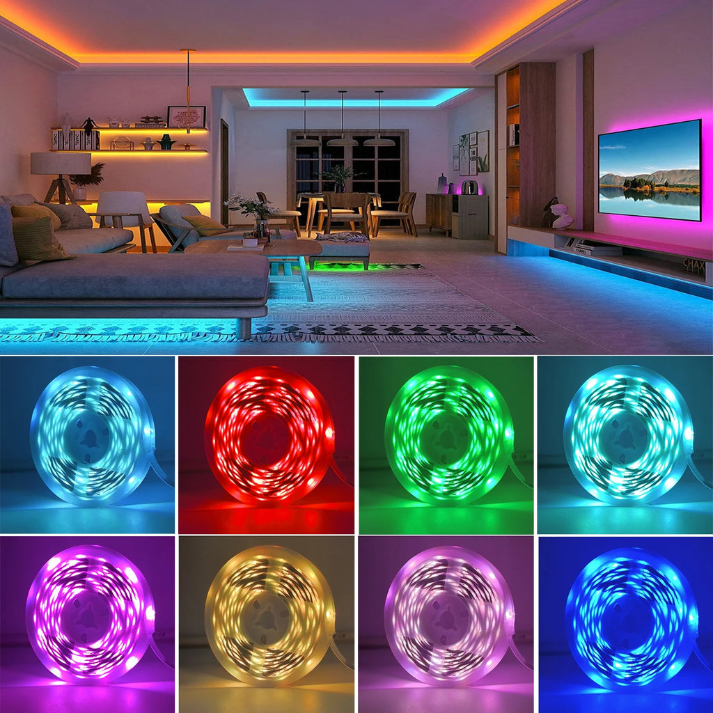 Veltrix RGB Glow Strip Lights — Smart App-Controlled Room Lighting